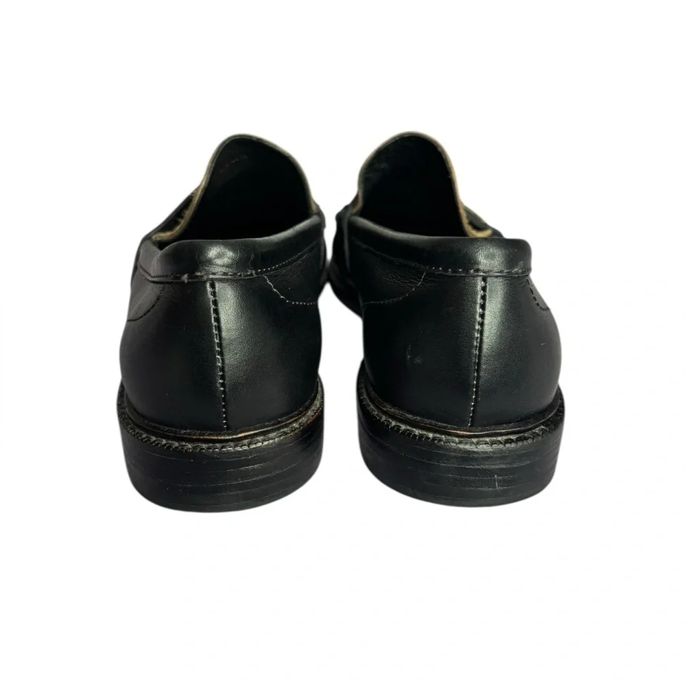 Luxury rag & bone Women’s Black Carter Leather and Calf Hair Loafers 37.5 US 7.5